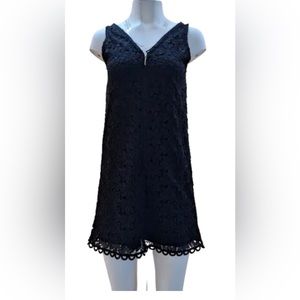 Kate Spade New York Women's Black Floral Polyester Mid Dress size 12 EUC